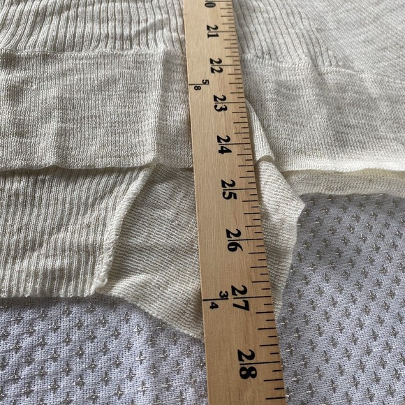 Anthropologie Sleeping on Snow Wool Linen Cowl Neck Cream Sweater lightweight M - Picture 5 of 8
